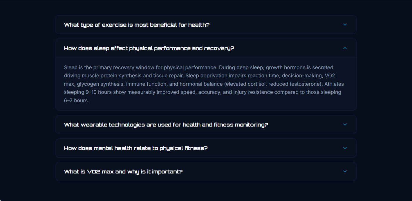Sleep FAQ clicked content
